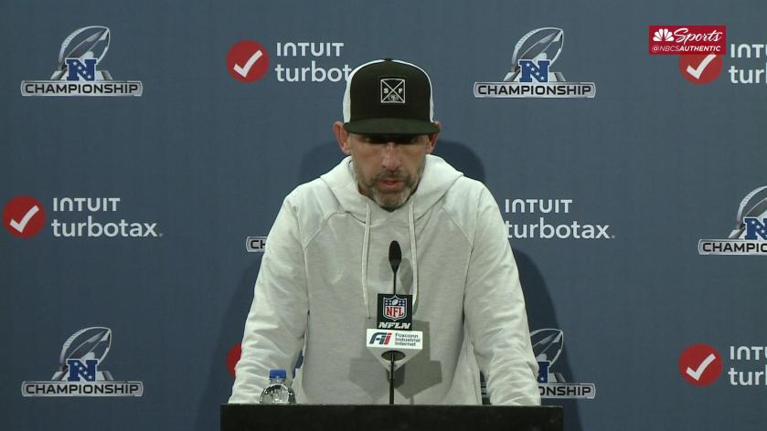San Francisco 49ers coach Kyle Shanahan upset with hat rules in NFL