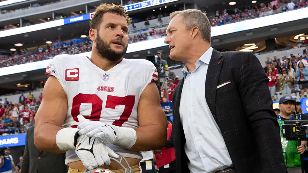 49ers' Nick Bosa losing matchups with Trent Williams, but gaining